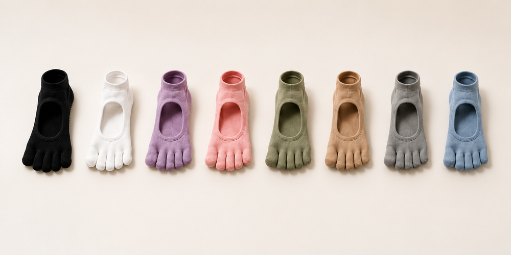 Five-toe grip socks for reformer and mat Pilates