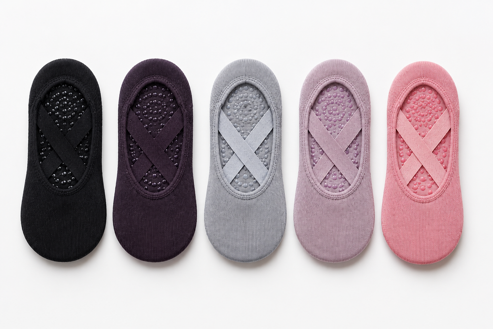 Non-slip barre socks — seamless toe detail