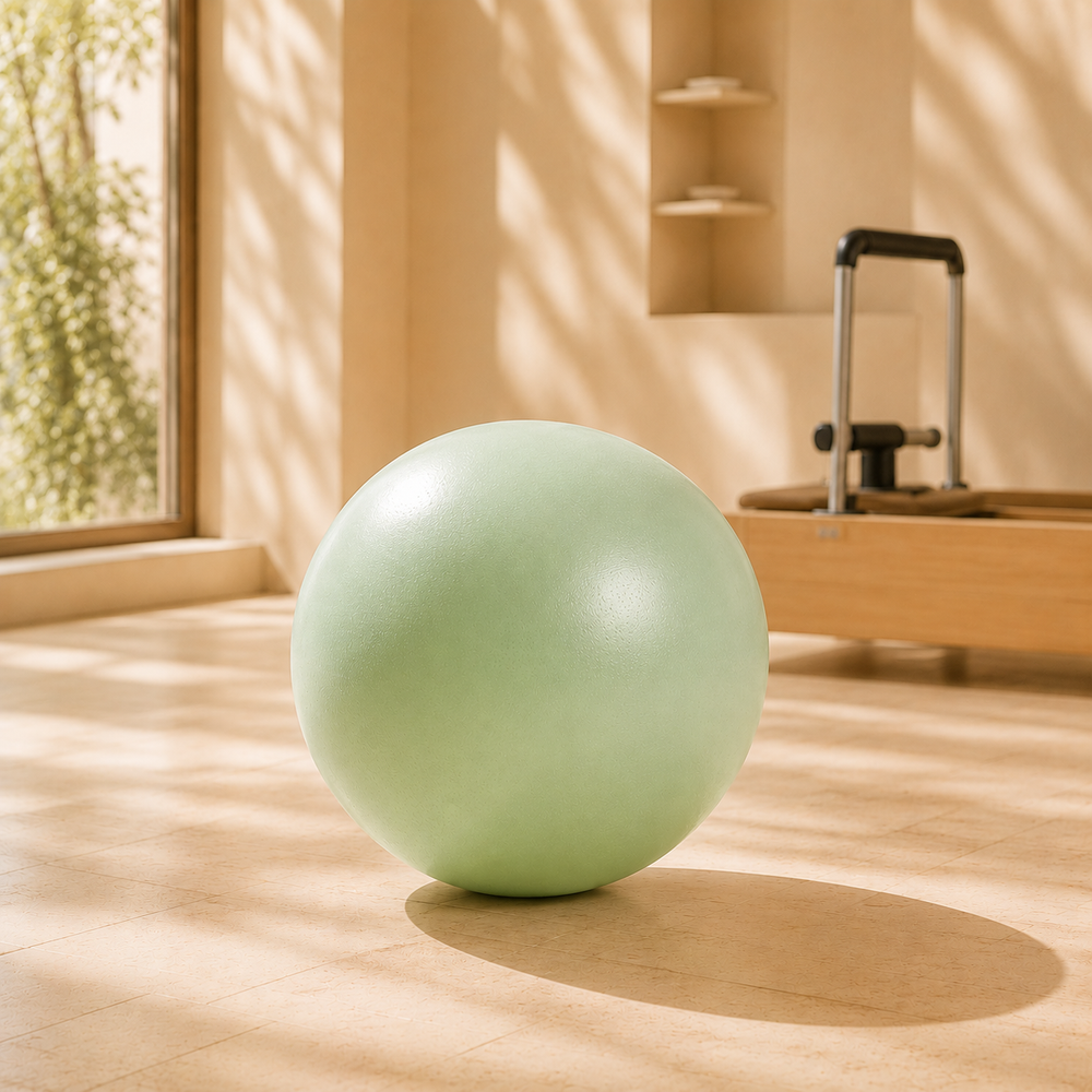Mini exercise ball with inflation pump