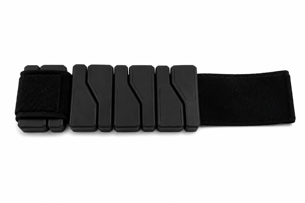 Adjustable ankle and wrist weights in muted colours