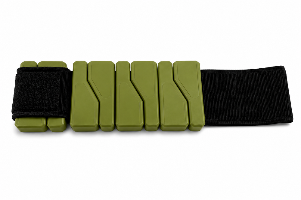 Ankle weights worn for a home workout