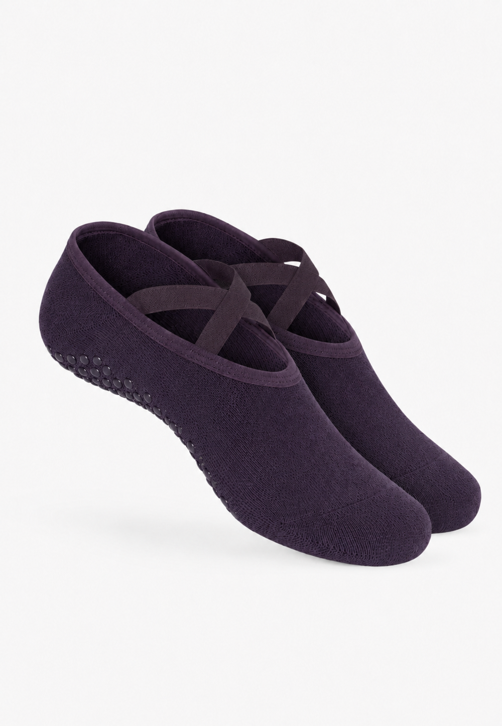 Non-slip barre grip socks with reinforced silicone soles