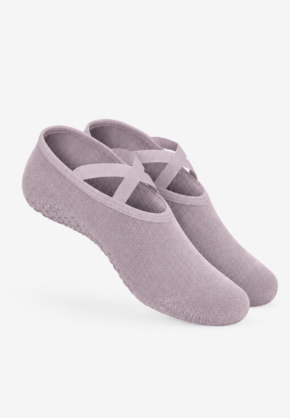Barre grip socks worn during a barre workout