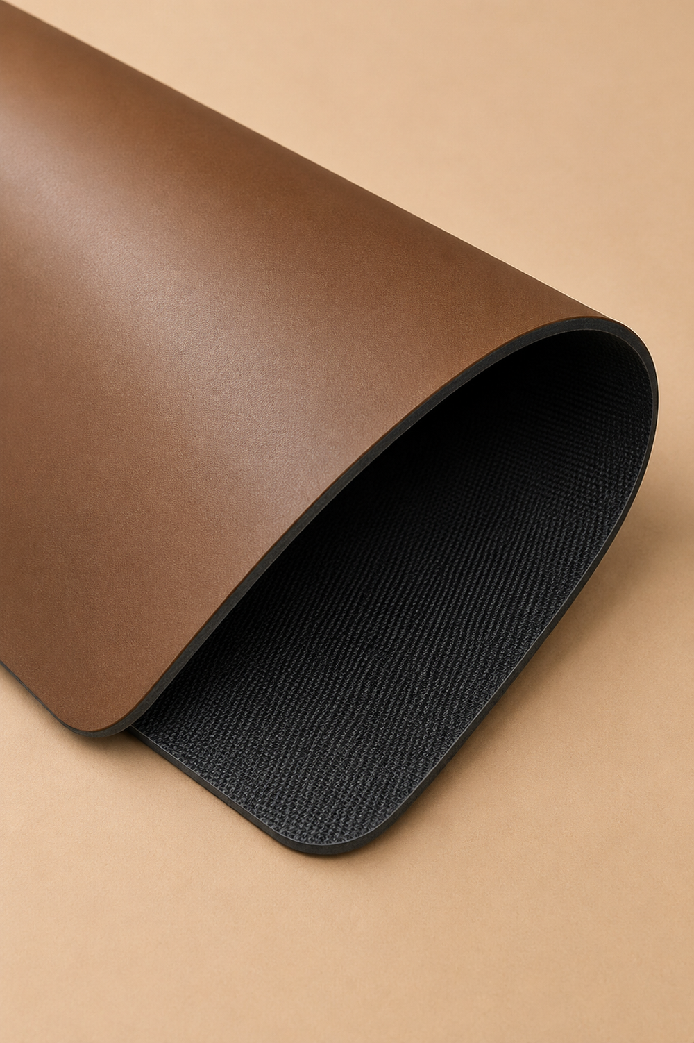 Pilates mat with a semi-circular studio design