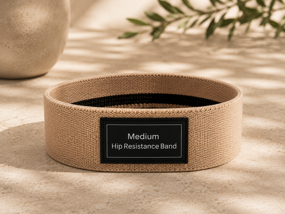 Knitted hip resistance band in light, medium and high tension